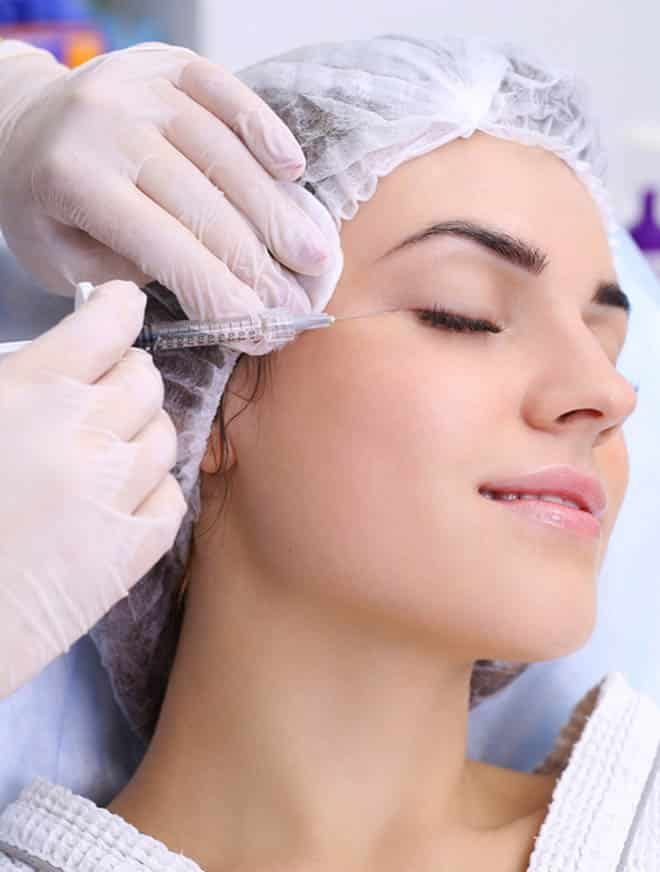 Woman Receiving Facial Injection — Your Holistic Dentists in Casuarina, NSW